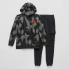 Xersion Little & Big Kid Boys 2-pc. Fleece Hoodie & Pant Set In Black