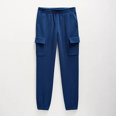 Xersion Little & Big Kid Boys Cinched Active Fleece Cargo Pant In Blue
