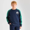 Xersion Little & Big Kid Boys Crew Neck Fleece Long Sleeve Sweatshirt In Blue