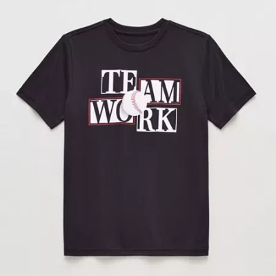 Xersion Little & Big Kid Boys Crew Neck Short Sleeve Graphic T-shirt In Black