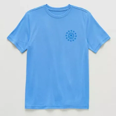 Xersion Little & Big Kid Boys Crew Neck Short Sleeve Graphic T-shirt In Blue