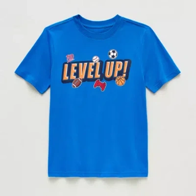 Xersion Little & Big Kid Boys Crew Neck Short Sleeve Graphic T-shirt In Blue