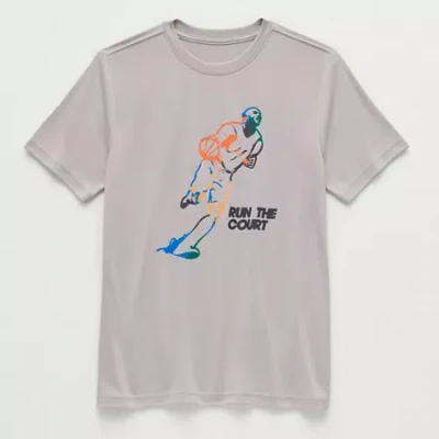 Xersion Little & Big Kid Boys Crew Neck Short Sleeve Graphic T-shirt In Gray