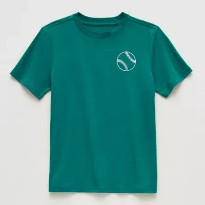 Xersion Little & Big Kid Boys Crew Neck Short Sleeve Graphic T-shirt In Green