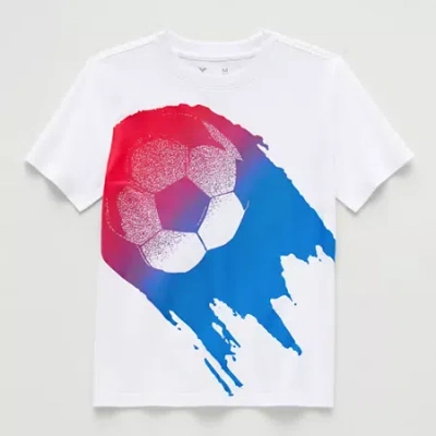 Xersion Little & Big Kid Boys Crew Neck Short Sleeve Graphic T-shirt In White