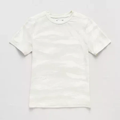 Xersion Little & Big Kid Boys Crew Neck Short Sleeve Moisture Wicking Active T-shirt In White