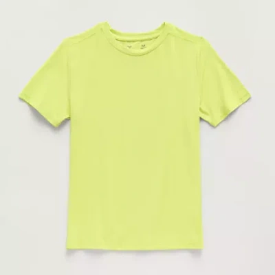 Xersion Little & Big Kid Boys Crew Neck Short Sleeve Moisture Wicking Active T-shirt In Green
