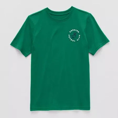 Xersion Little & Big Kid Boys Crew Neck Short Sleeve Regular Fit Graphic T-shirt In Green