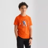 Xersion Little & Big Kid Boys Crew Neck Short Sleeve Regular Fit Graphic T-shirt In Orange