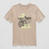 Xersion Little & Big Kid Boys Crew Neck Short Sleeve Regular Fit Graphic T-shirt In Sand