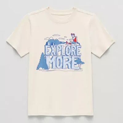 Xersion Little & Big Kid Boys Crew Neck Short Sleeve Regular Fit Graphic T-shirt In Black