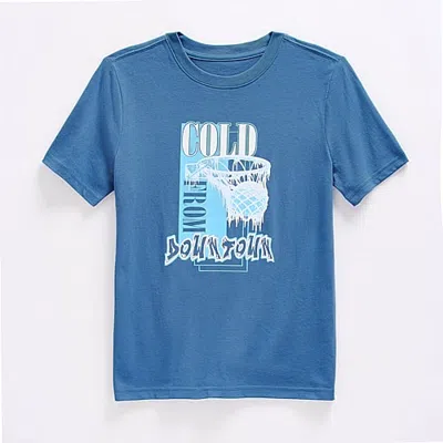 Xersion Little & Big Kid Boys Crew Neck Short Sleeve Regular Fit Graphic T-shirt In Blue