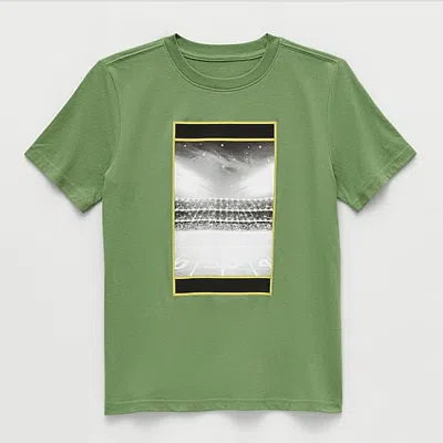 Xersion Little & Big Kid Boys Crew Neck Short Sleeve Regular Fit Graphic T-shirt In Green