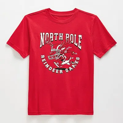 Xersion Little & Big Kid Boys Crew Neck Short Sleeve Regular Fit Graphic T-shirt In Red
