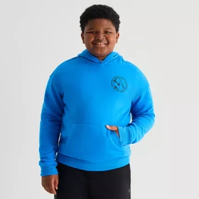 Xersion Little & Big Kid Boys Long Sleeve Fleece Active Hoodie In Blue
