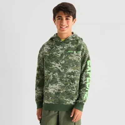 Xersion Little & Big Kid Boys Long Sleeve Fleece Active Hoodie In Green