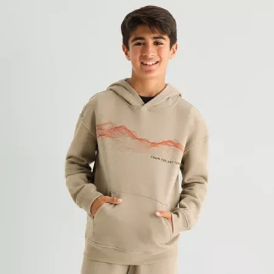 Xersion Little & Big Kid Boys Long Sleeve Fleece Active Hoodie In Neutral