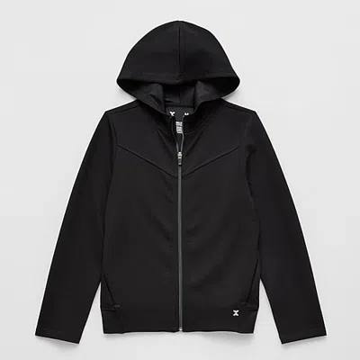 Xersion Little & Big Kid Boys Long Sleeve Zipper Active Hoodie In Black