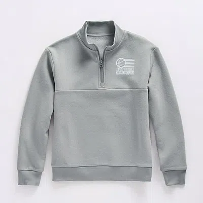 Xersion Little & Big Kid Boys Mock Neck Long Sleeve Fleece Active Quarter-zip Pullover In Gray