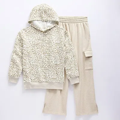 Xersion Little & Big Kid Girls 2-pc. Pant Set In Beige