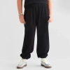 Xersion Little & Big Kid Girls Cinched High Rise Regular Fit Fleece Jogger Pant In Black
