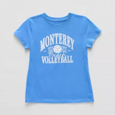 Xersion Little & Big Kid Girls Crew Neck Short Sleeve Regular Fit Graphic T-shirt In Blue