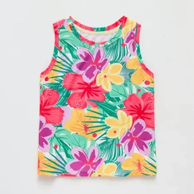 Xersion Little & Big Kid Girls Crew Neck Sleeveless Tank Top In Multi