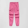 Xersion Little & Big Kid Girls High Rise Cinched Active Cargo Pant In Pink