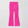 Xersion Little & Big Kid Girls High Rise Flare Regular Fit Pull-on Pant In Pink