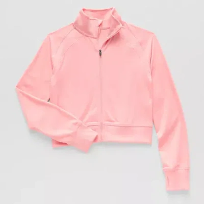Xersion Little & Big Kid Girls Lightweight Track Jacket In Pink