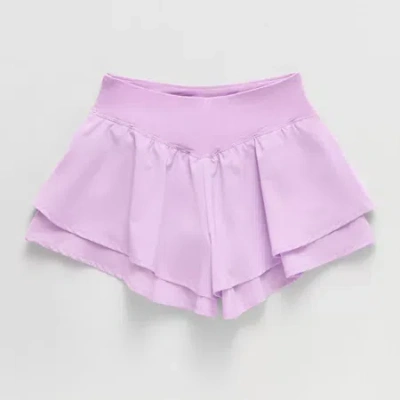 Xersion Little & Big Kid Girls Mid Rise Pull-on Short In Purple