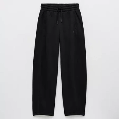 Xersion Little & Big Kid Girls Mid Rise Regular Fit Fleece Pull-on Pant In Black