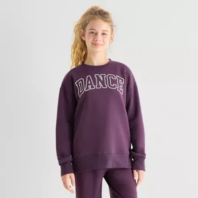 Xersion Little & Big Kid Girls Mock Neck Fleece Long Sleeve Sweatshirt In Multi