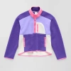 Xersion Little & Big Kid Girls Mock Neck Long Sleeve Active Quarter-zip Pullover In Purple