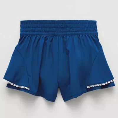 Xersion Little & Big Kid Girls Moisture Wicking Pull-on Short In Blue
