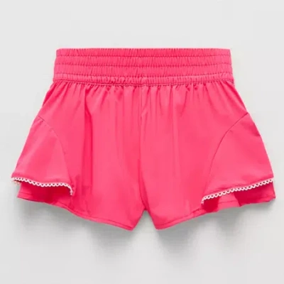 Xersion Little & Big Kid Girls Moisture Wicking Pull-on Short In Pink
