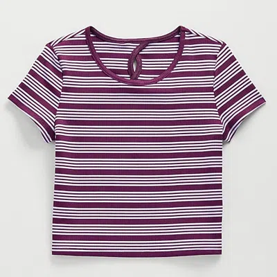 Xersion Little & Big Kid Girls Round Neck Short Sleeve Moisture Wicking Active T-shirt In Blue