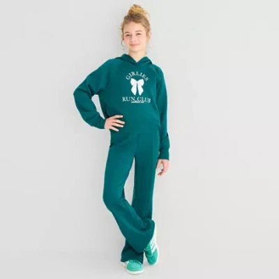 Xersion Little & Big Kid Girls Straight Regular Fit Pull-on Pant In Green