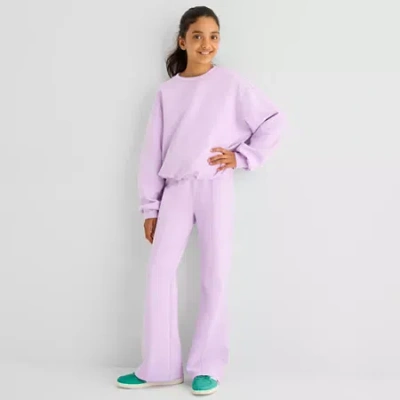 Xersion Little & Big Kid Girls Straight Regular Fit Pull-on Pant In Pink