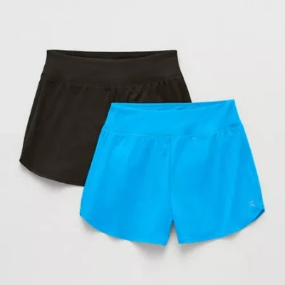 Xersion Little & Big Kid Girls Stretch Fabric Mid Rise 2-pc. Pull-on Short In Blue