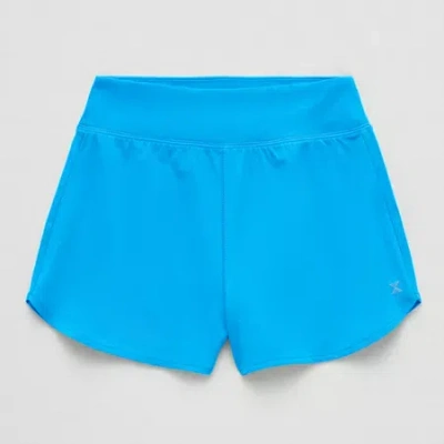 Xersion Little & Big Kid Girls Stretch Fabric Mid Rise Pull-on Short In Blue