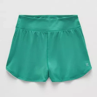 Xersion Little & Big Kid Girls Stretch Fabric Mid Rise Pull-on Short In Green