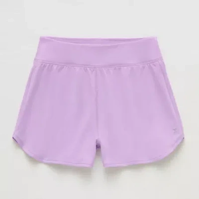 Xersion Little & Big Kid Girls Stretch Fabric Mid Rise Pull-on Short In Purple
