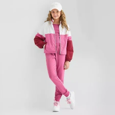 Xersion Little & Big Kid Girls Water Resistant Lightweight Anorak In Pink