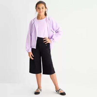 Xersion Little & Big Kid Girls Wide Leg Regular Fit Pull-on Pant In Black