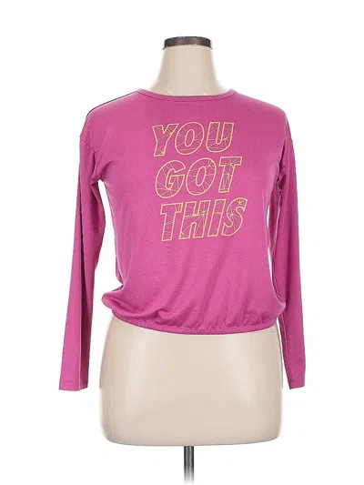 Pre-owned Xersion Long Sleeve T-shirt In Pink