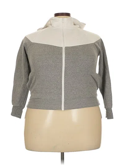 Pre-owned Xersion Long Sleeve Top Gray Turtleneck Tops