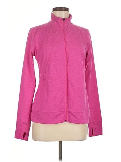 Pre-owned Xersion Long Sleeve Top Pink Mock Neckline Tops