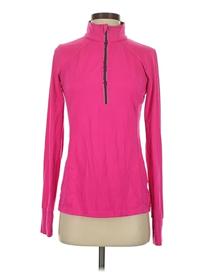 Pre-owned Xersion Long Sleeve Top Pink Turtleneck Tops