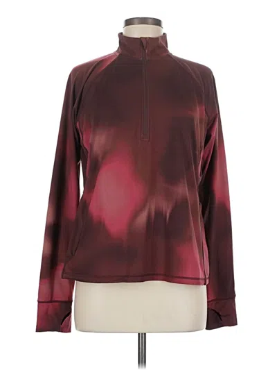 Pre-owned Xersion Long Sleeve T-shirt In Burgundy